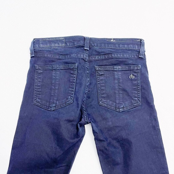 Rag & Bone Legging Skinny Jeans Zippered Midnight SZ25 - Picture 3 of 8